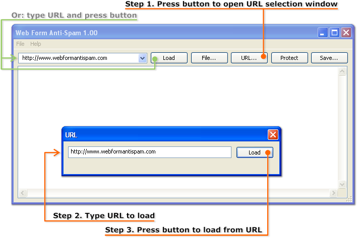 Loading HTML code from a URL